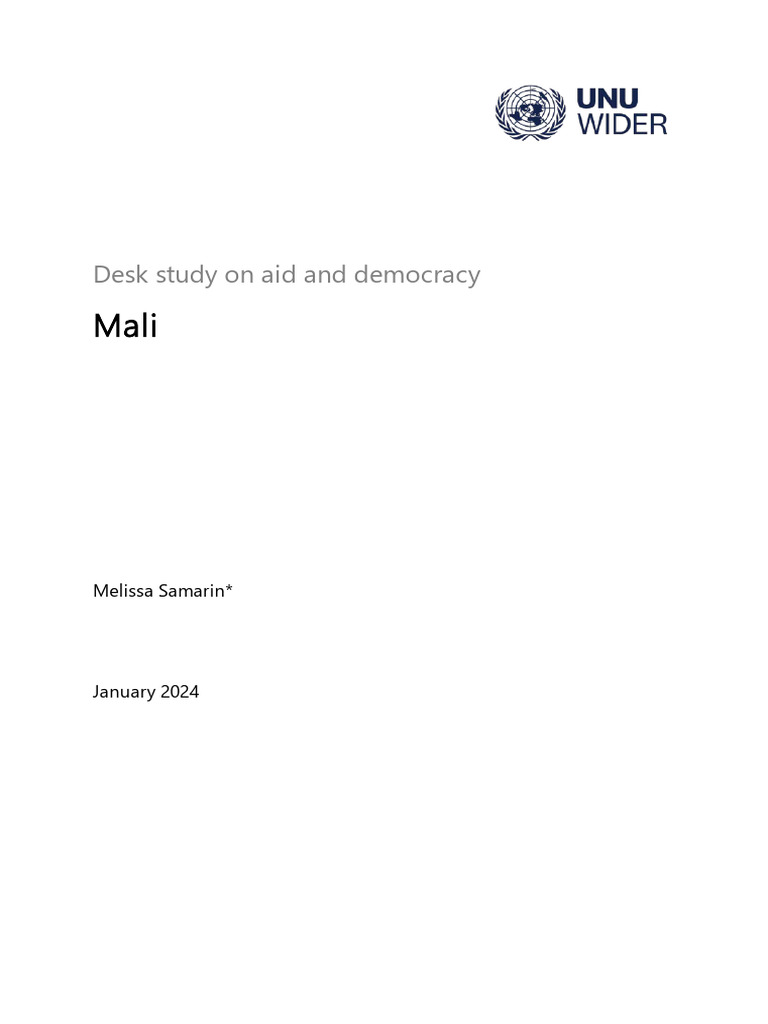 Mali desk study aid democracy pdf