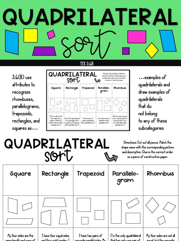 QuadrilateralActivitySort 1 | PDF