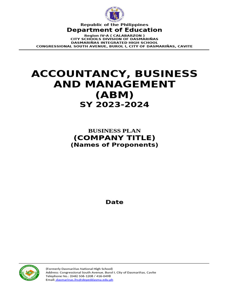 Bes Business Marketing Plan Template | PDF