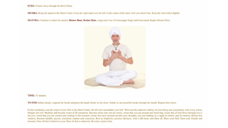 Heart-seal-meditation Humee Hum Bram Ham | PDF