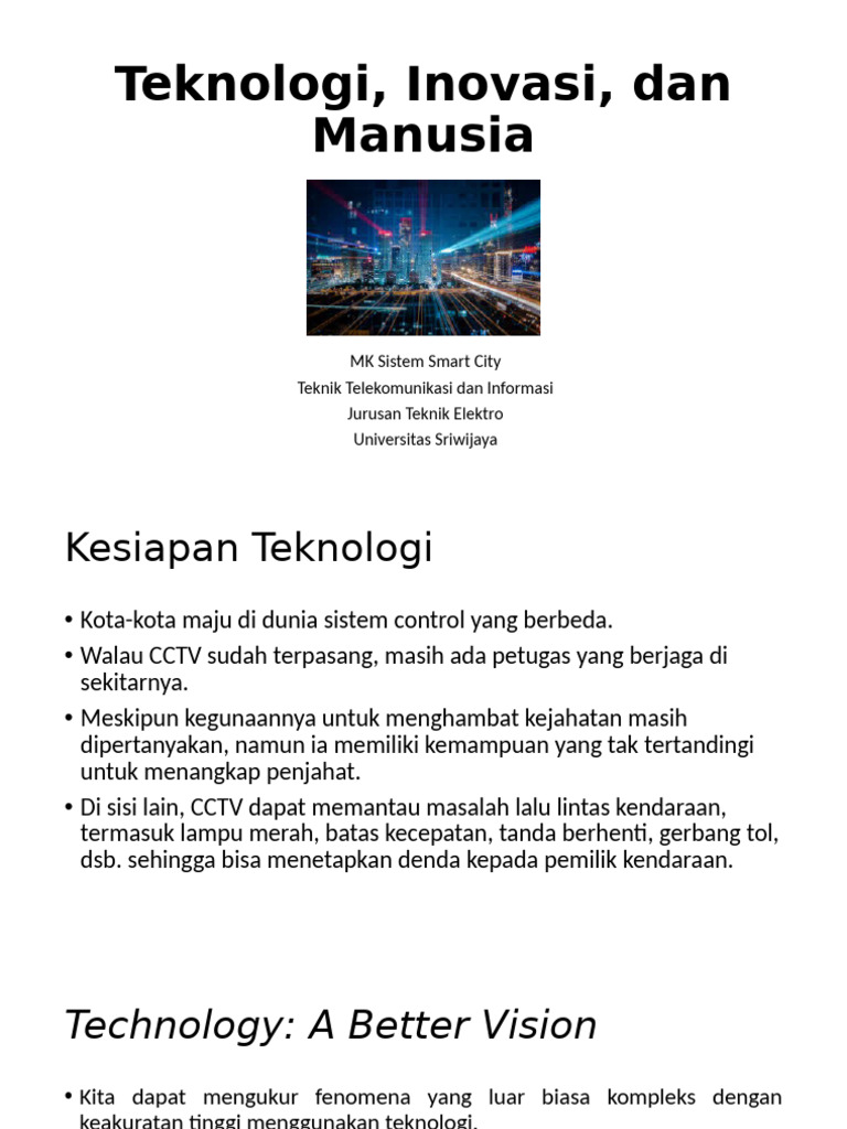 Smart City: Integrasi Manusia dan Teknologi | PDF