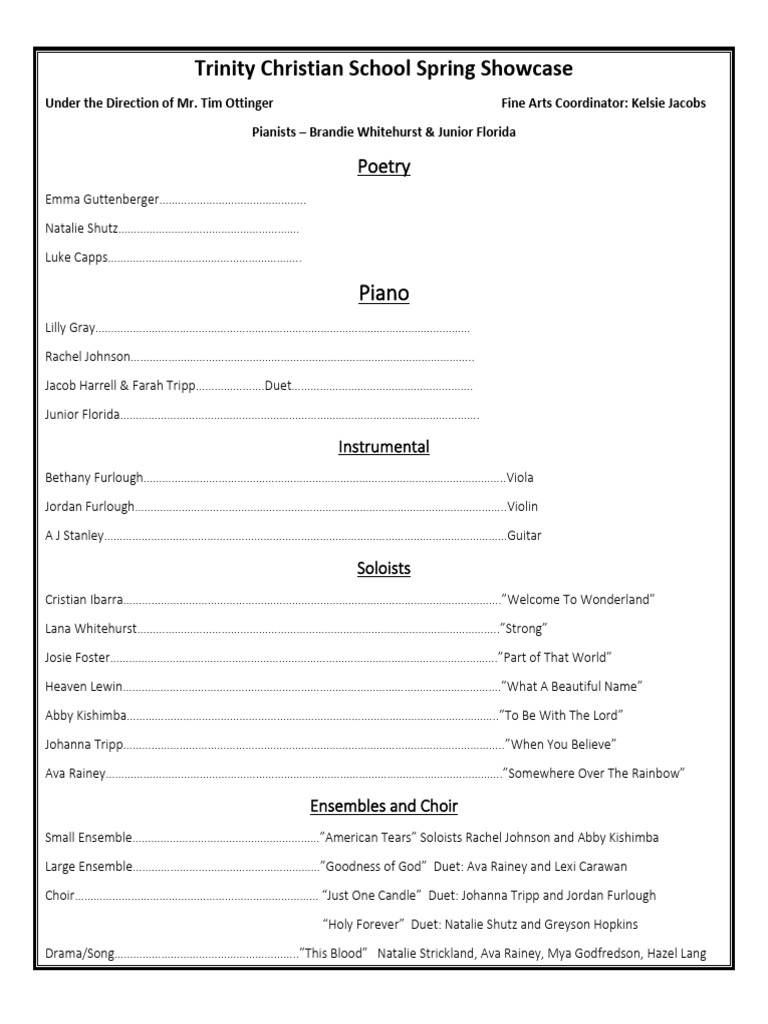 Trinity Spring Concert 2024 | PDF