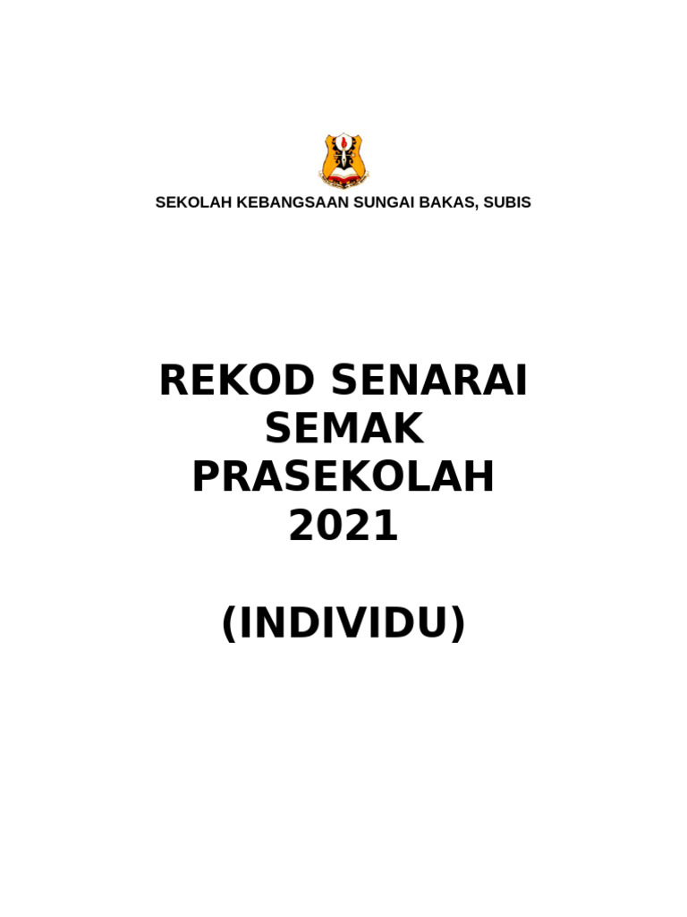 BORANG Senarai Semak Individu | PDF