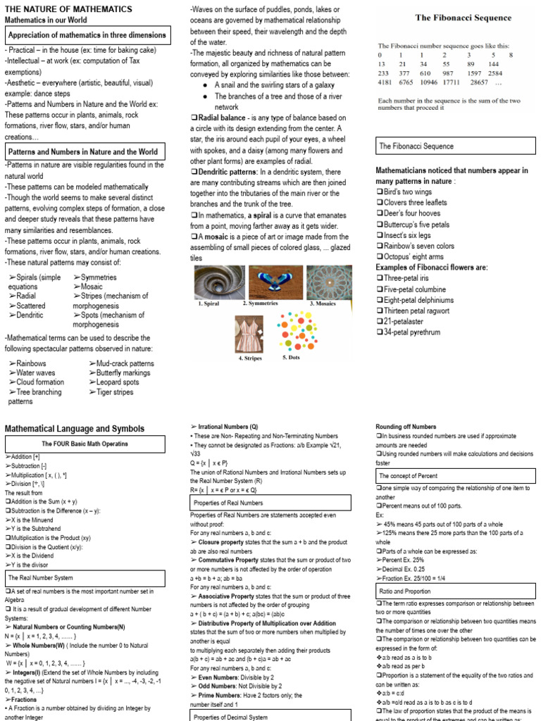 Math Notes Prelim | PDF
