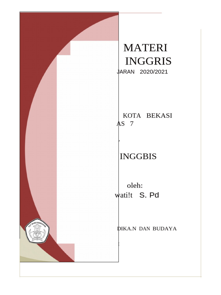 Modul Bahasa Inggris Kelas 7 Pdf
