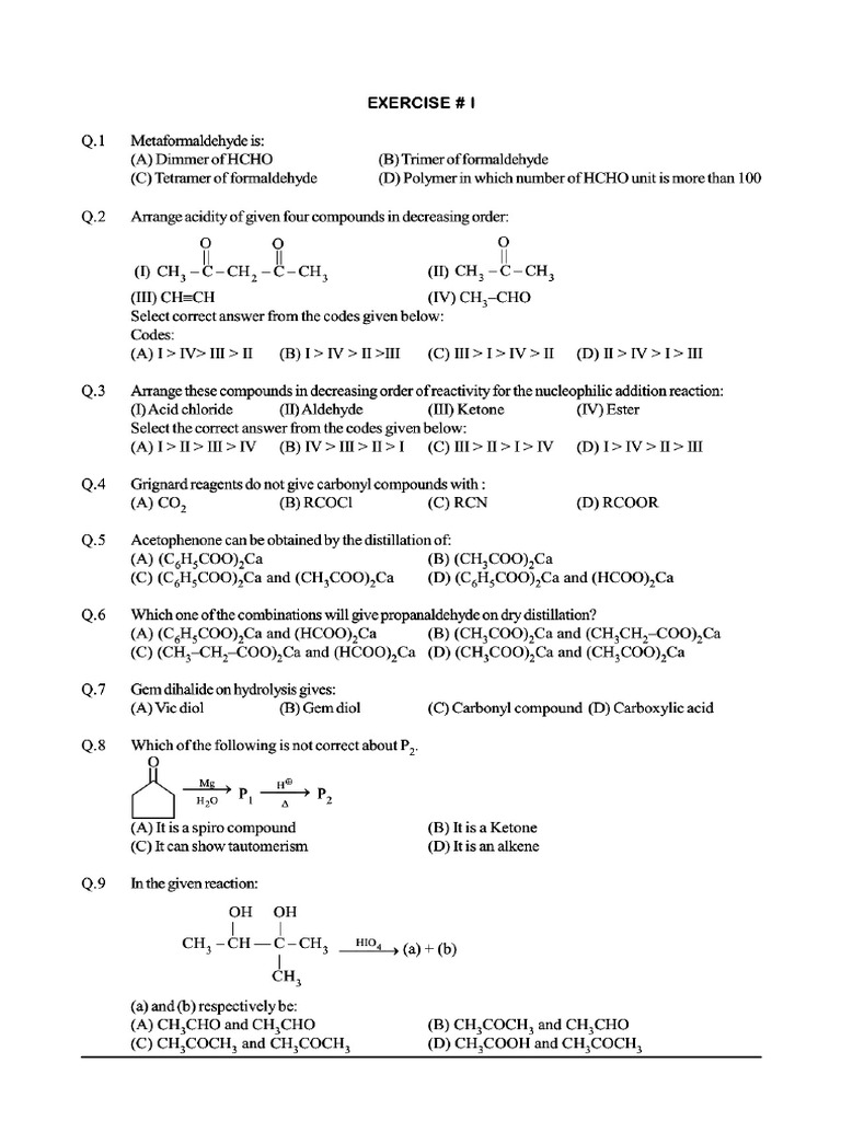 11 Carbonyl Compounds 12th (E) - WA | PDF