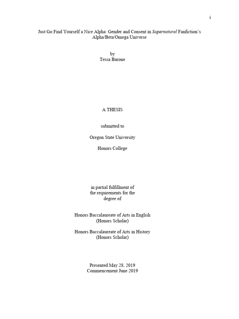 Just Go Find Yourself A Nice Alpha | PDF
