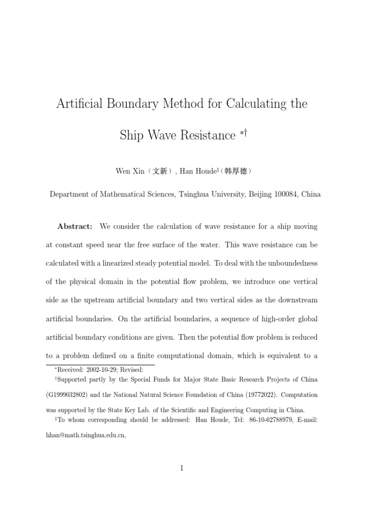 Ship Wave Resistance Calculation Method | PDF | Calculus Of Variations ...