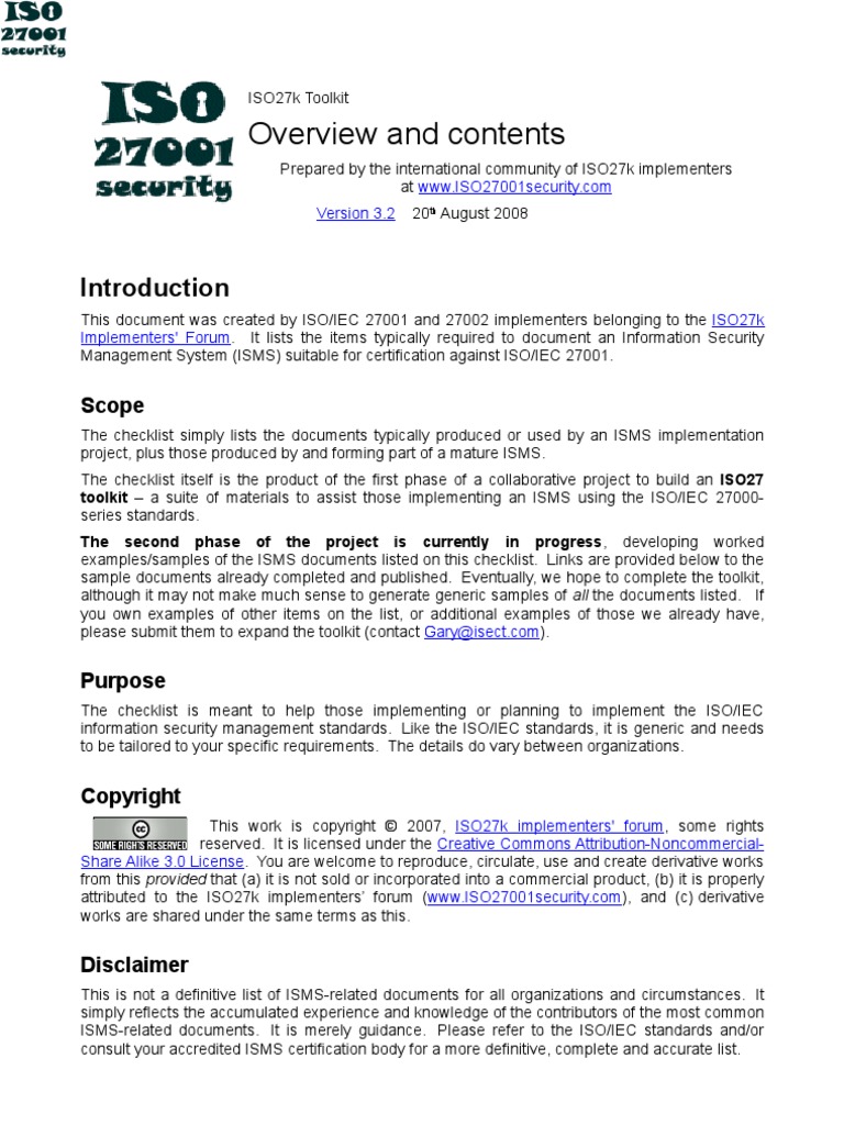 isms toolkit