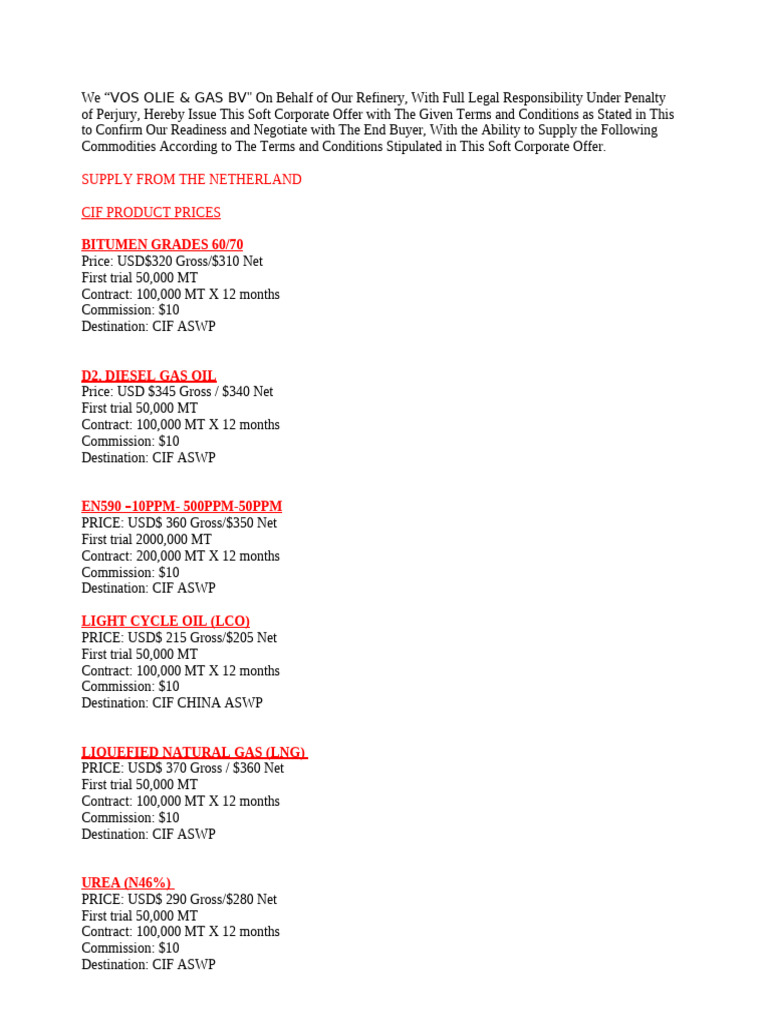 Cif and Fob Product Price and Procedure | PDF