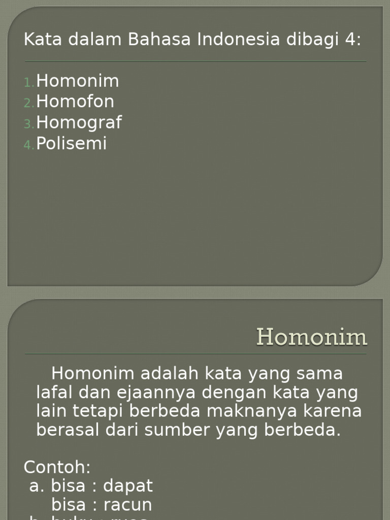 HOMONIM | PDF