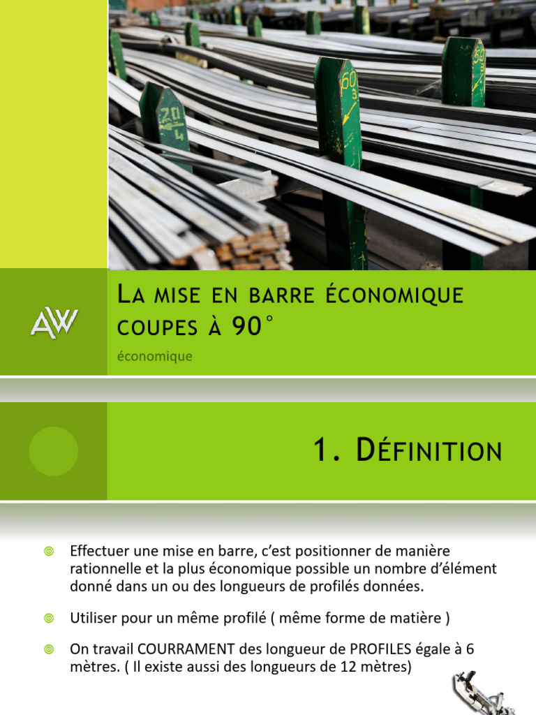 Mise en barre économique efficace PDF — free download