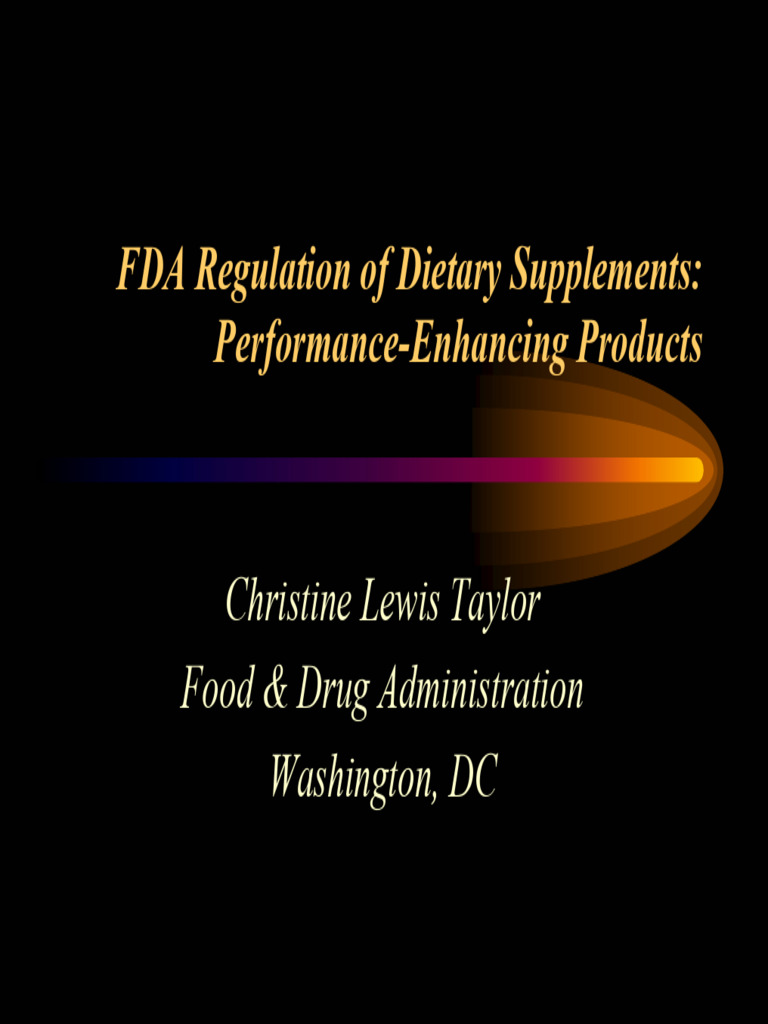 Dietary Supplements Presentation Pdf