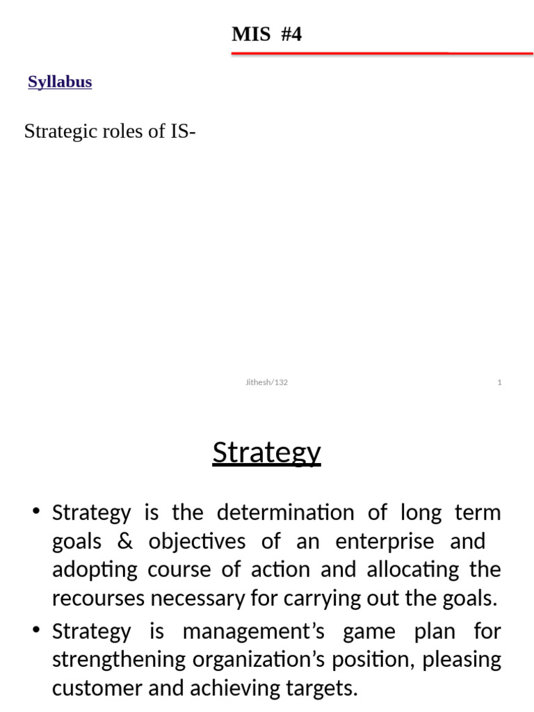 Mis 4 | PDF