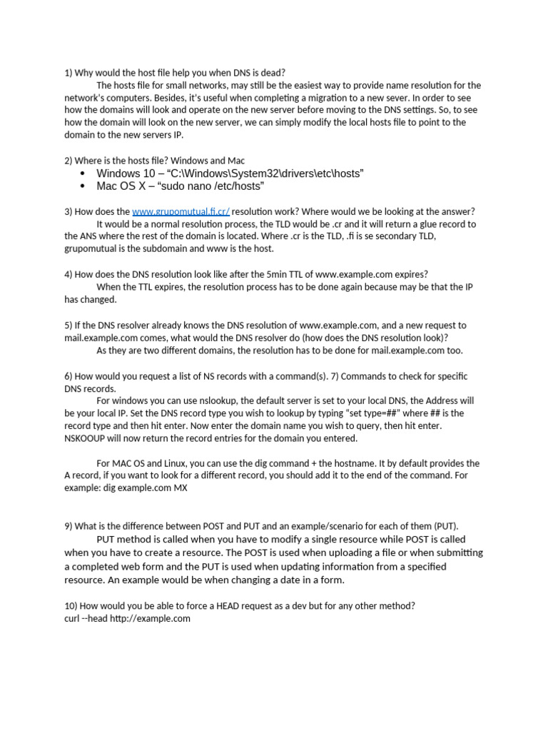 DNS y HTTP Parking Lot | PDF