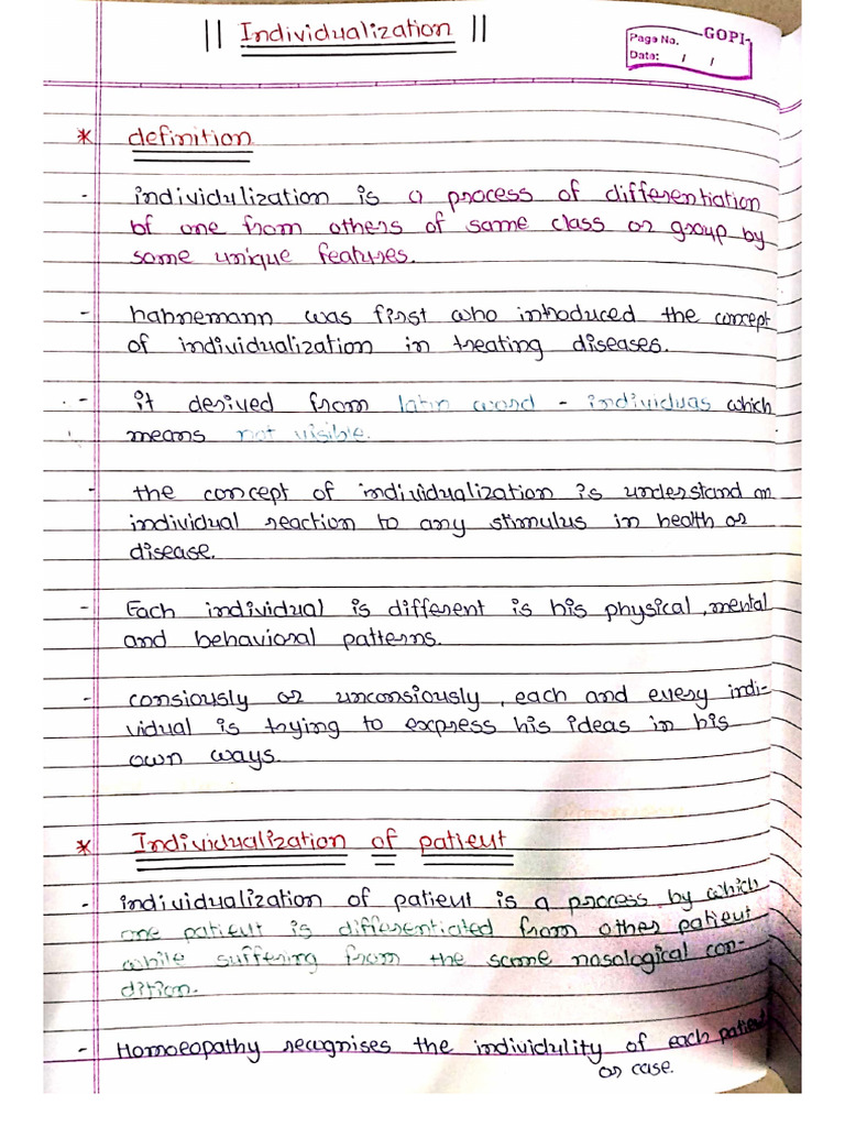3RD BHMS Organon Individualization . | PDF
