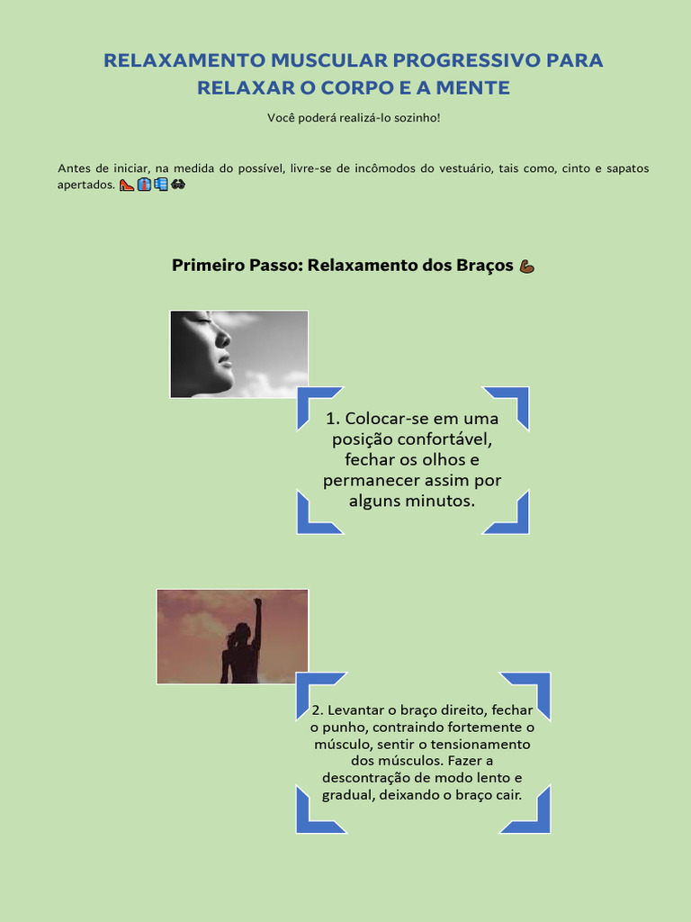 Relaxamento Muscular Progressivo para Relaxar o Corpo e A Mente | PDF