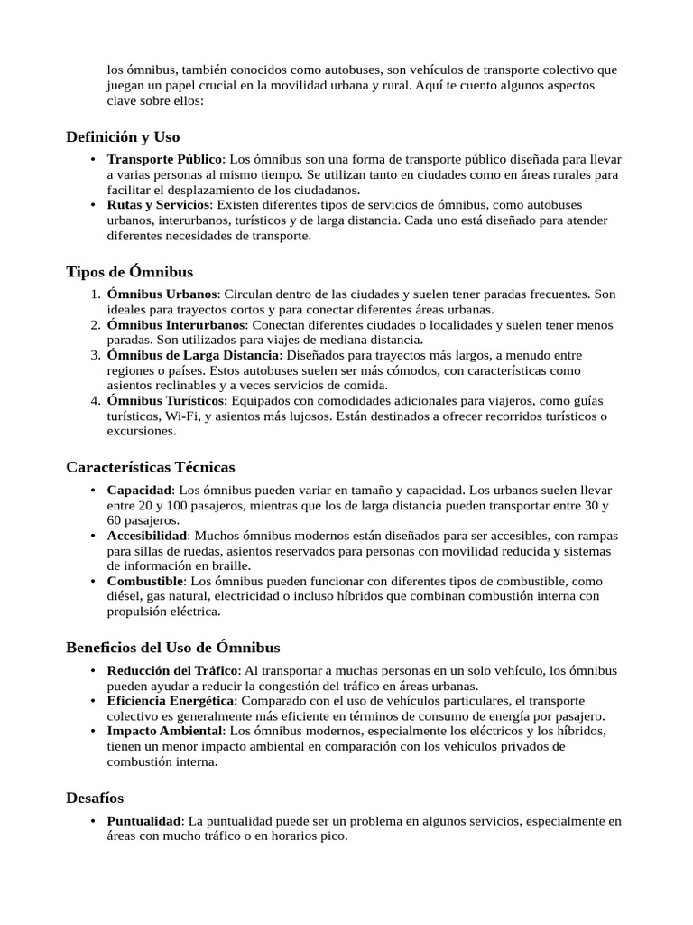 Autobuses | PDF