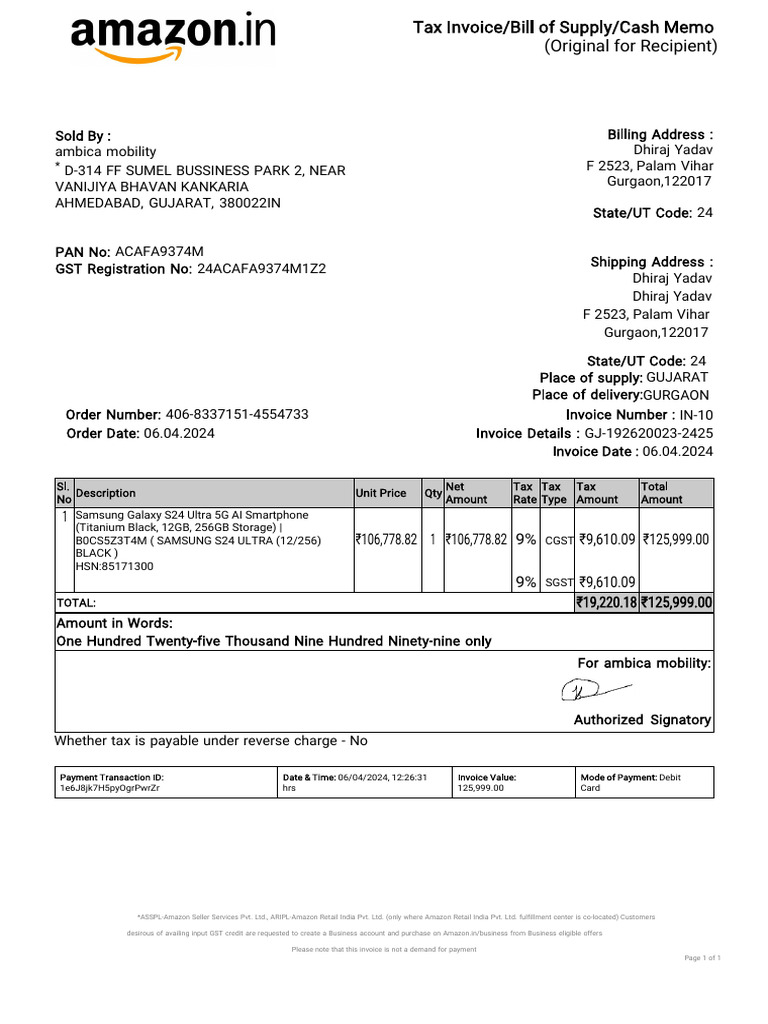 Invoice Dhiraj | PDF | Invoice | Payments