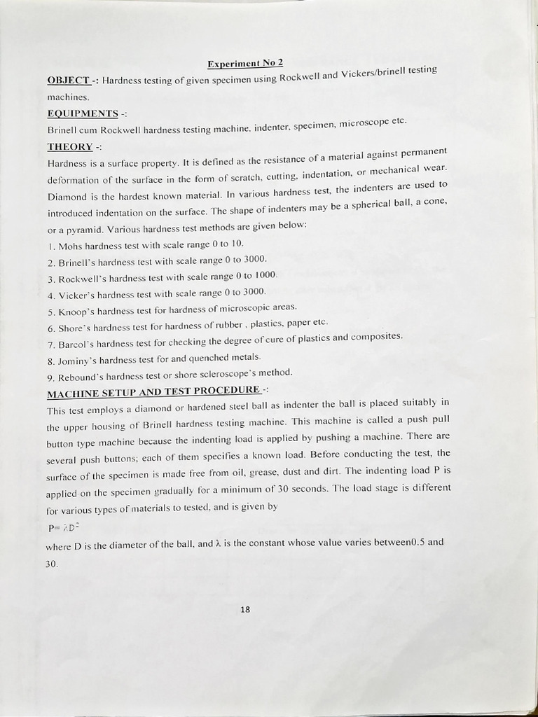 Hardness test pdf