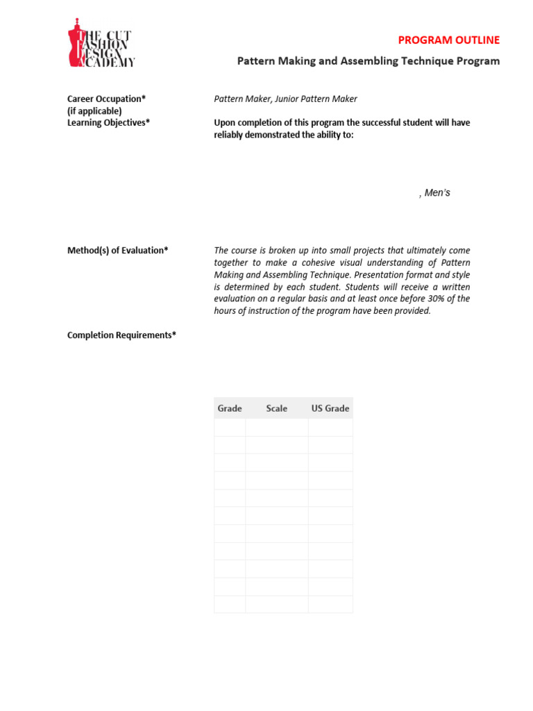 Pattern Making and Assembling Techniques | PDF | Sewing | Career & Growth