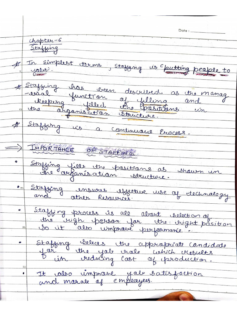 CH 6 Notes BST Staffing | PDF