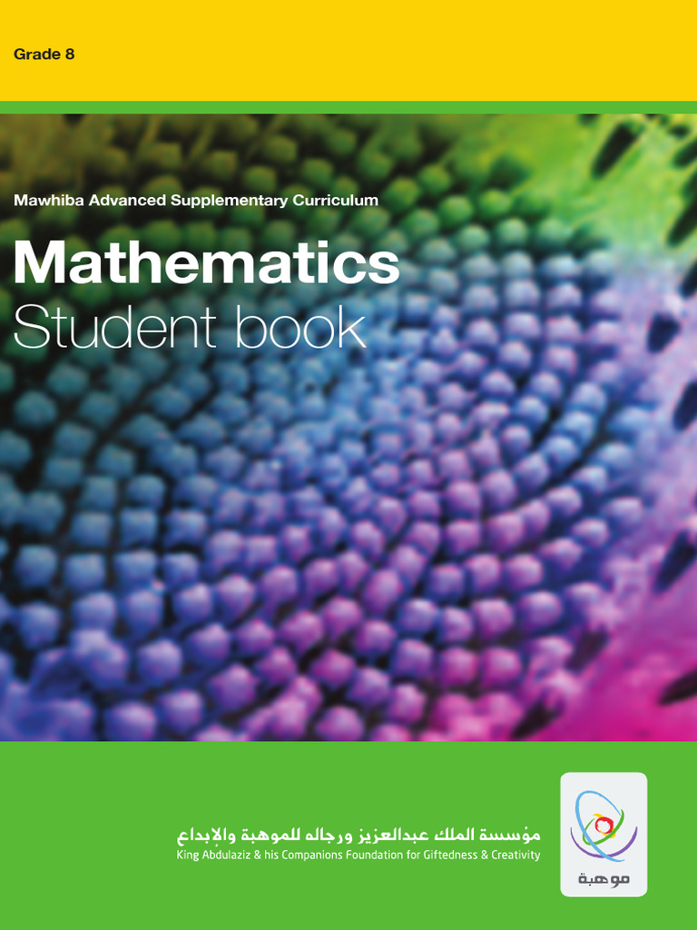 Maths Grade 8 Student English | PDF