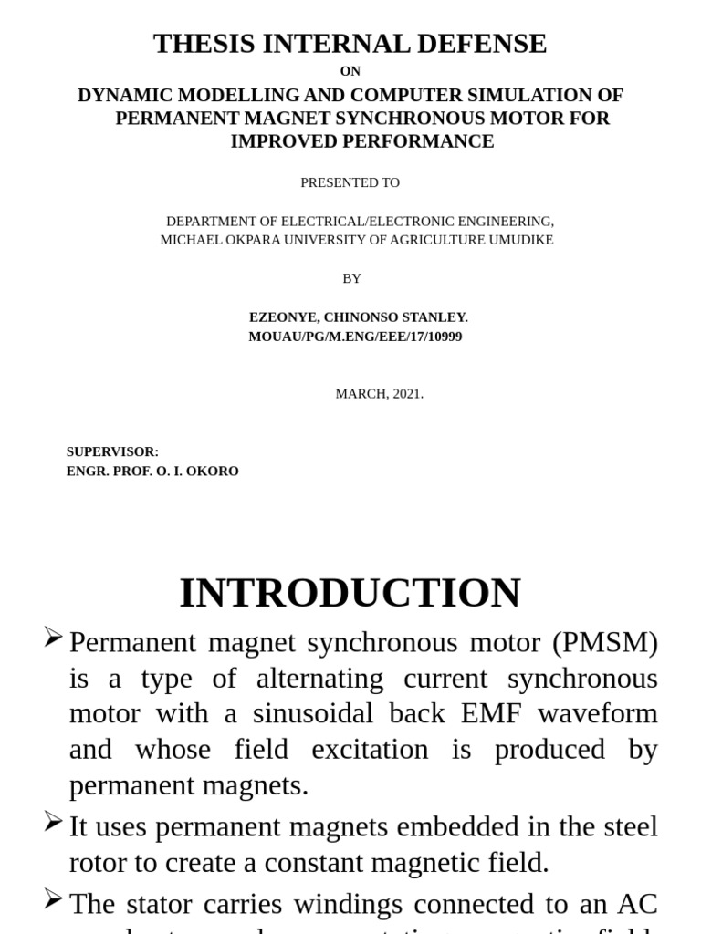 Dynamic Modeling of PMSM for Performance | PDF | Electric Motor ...