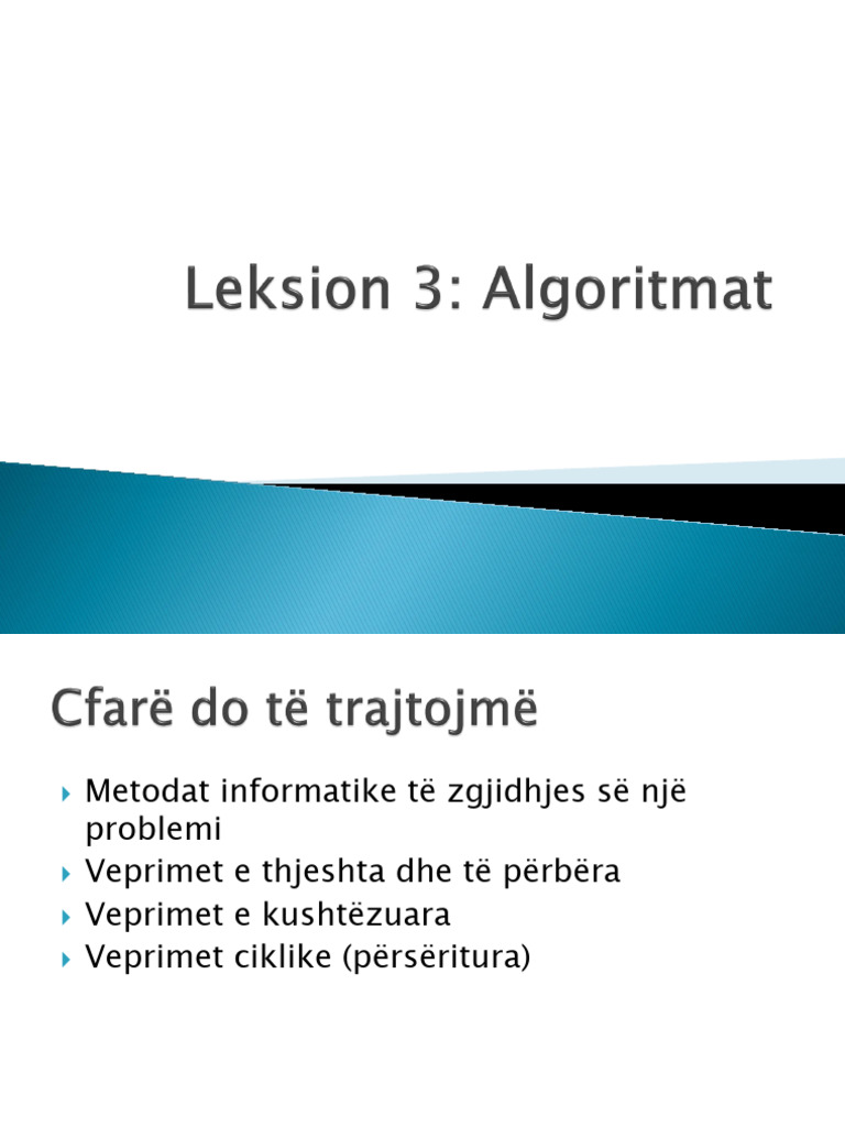 Leksion3 Algoritmat | PDF