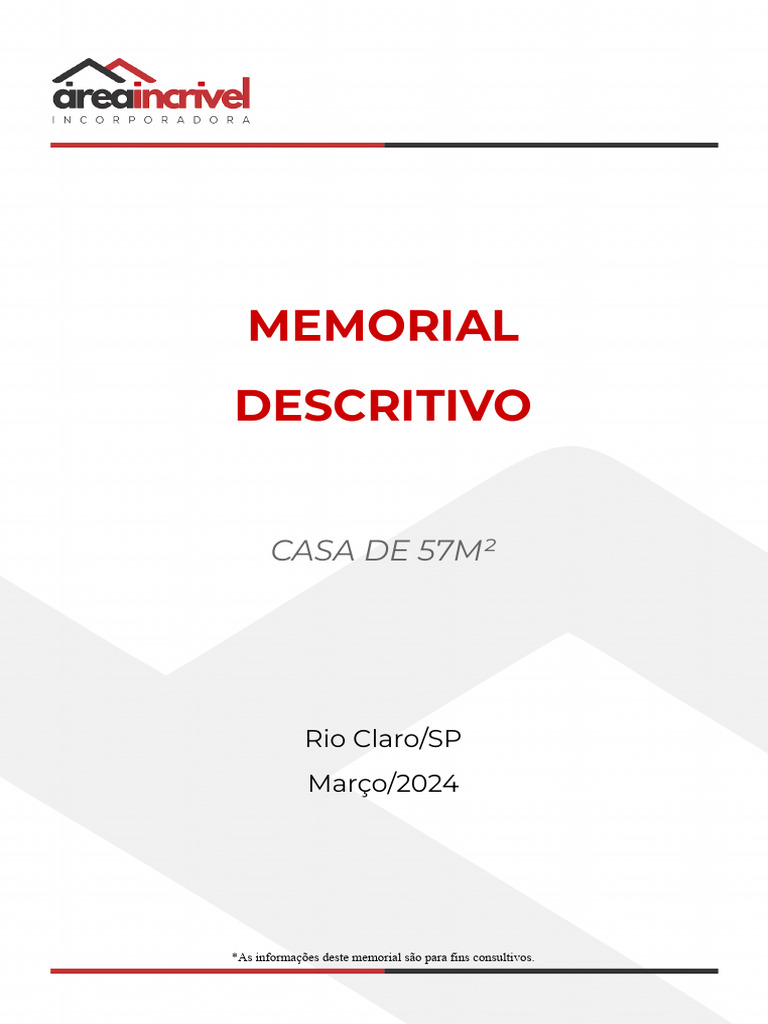 Memorial - Descritivo - Casa - Modular - 04 - 57m | PDF