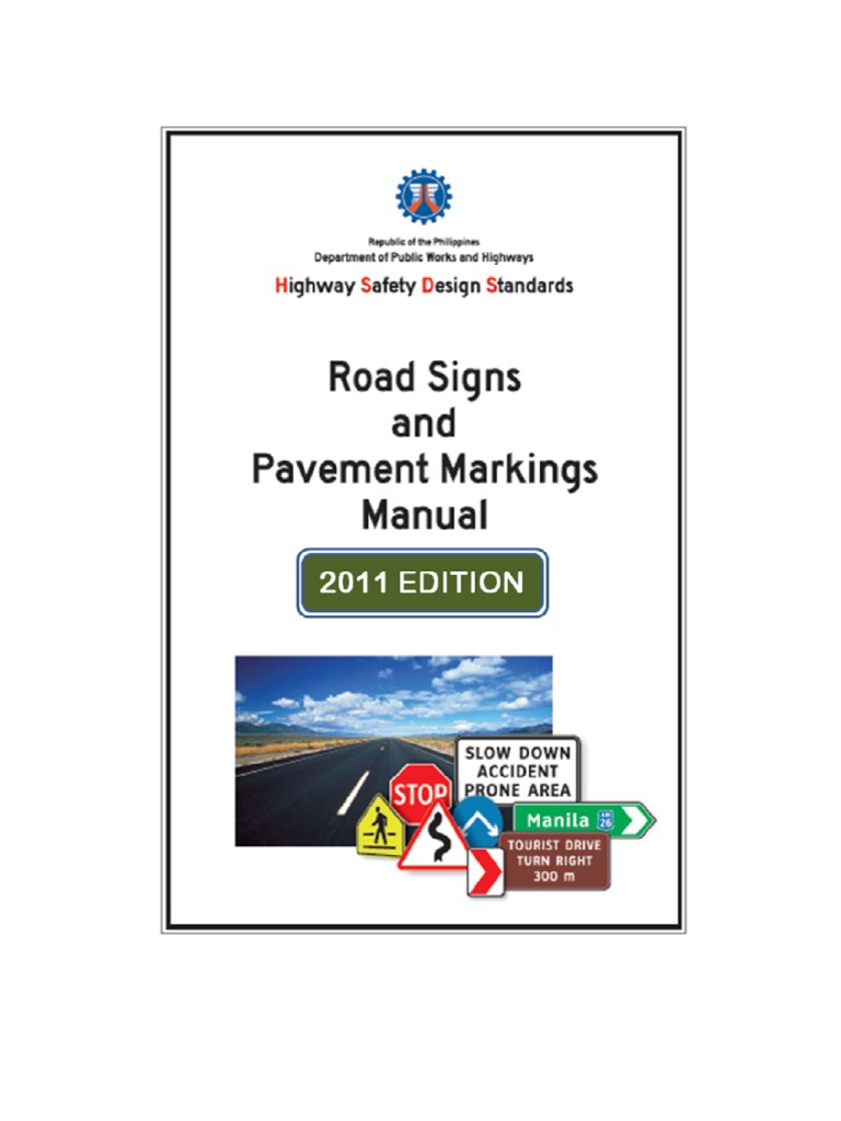 DPWH Road Signs and Markings Manual | PDF | Traffic | Road