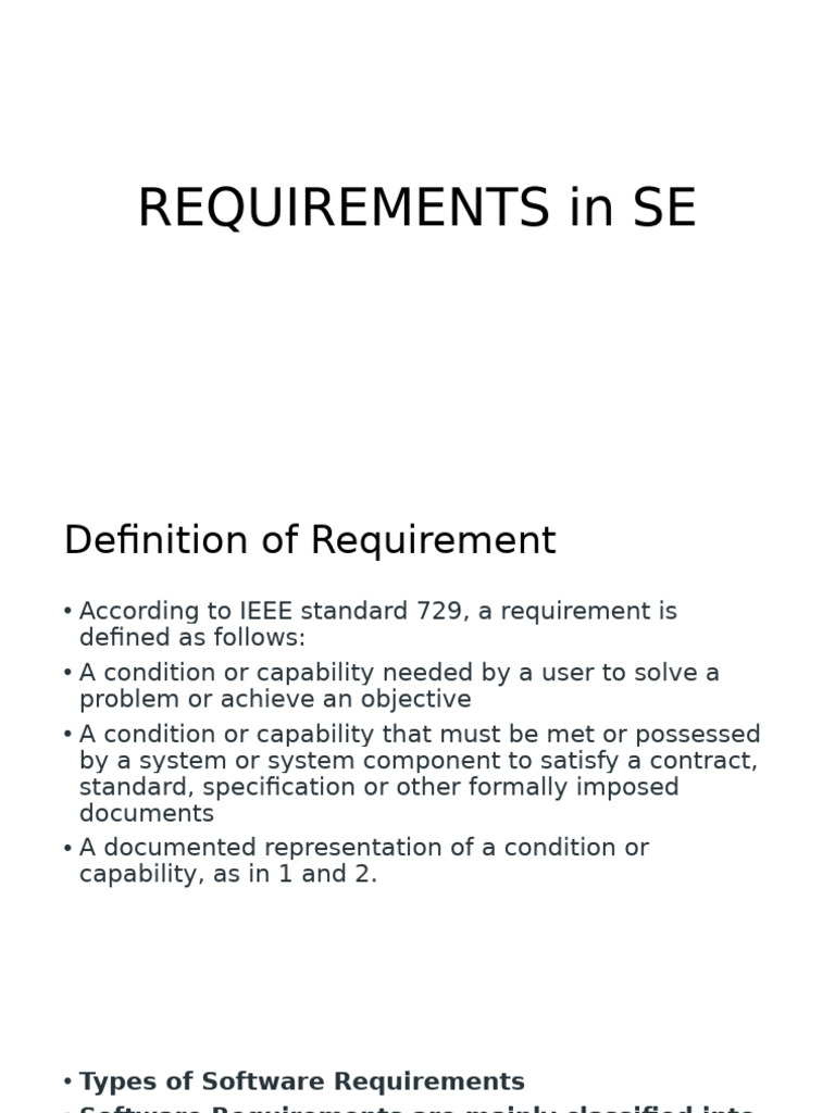 Requirements | PDF