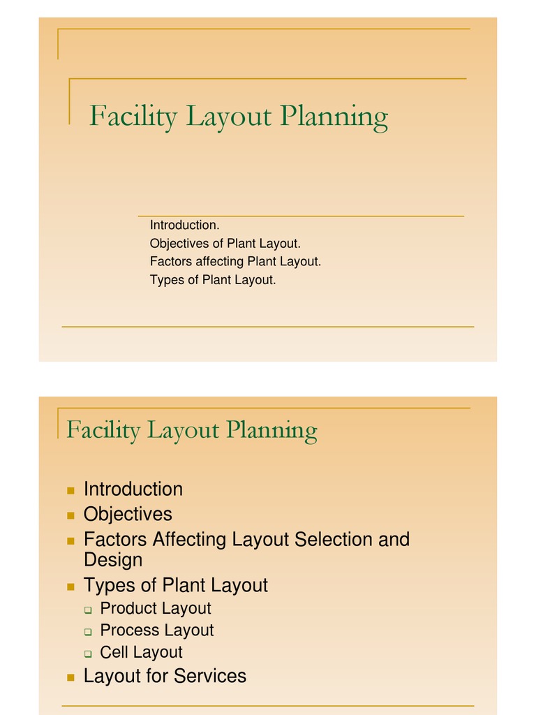 Facility Layout Planning: Objectives of Plant Layout. Factors Affecting ...