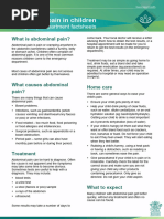 RCH Guidelines: Pediatric Abdominal Pain | PDF | Pain | Constipation