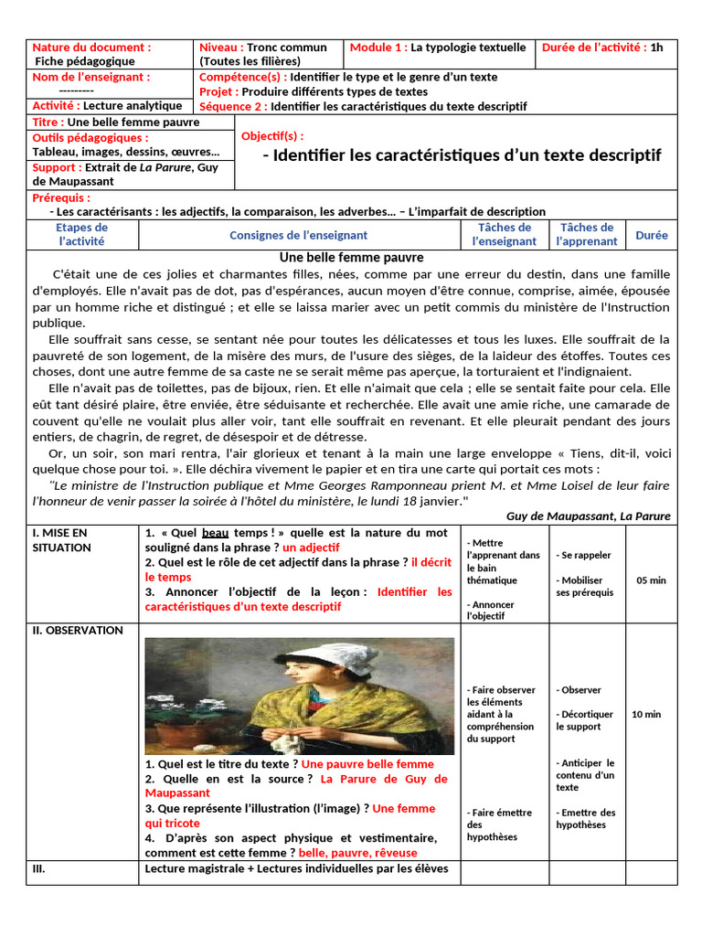 618857253 Fiches Tronc Commun Typologie Textuelle Lecture Identifier Un ...