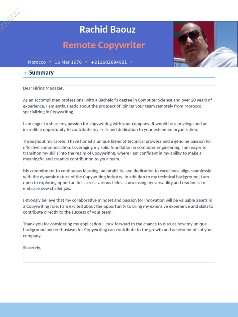 Curiculum - Copywriter EN | PDF