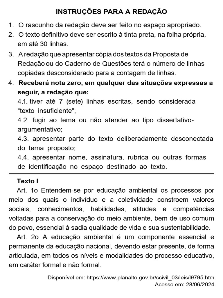 REDAÇÃO 2024 2 TEXTO APOIO AMPLIADO | PDF