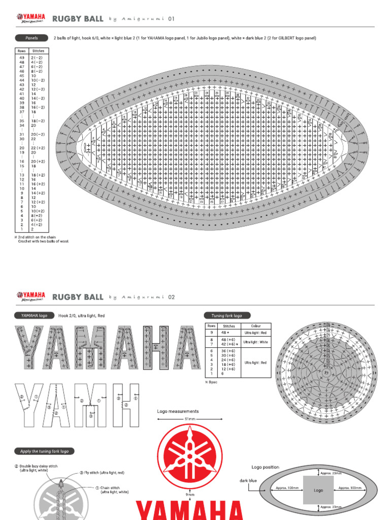 Rugbyball Amigurumi Pattern | PDF