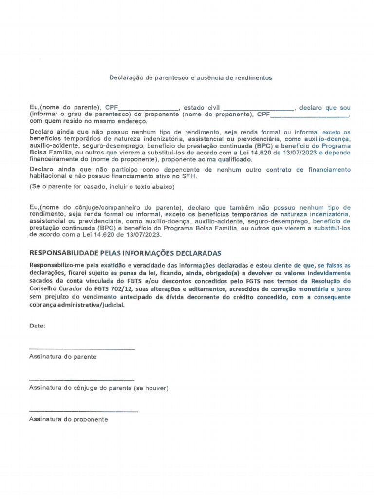 Carta Proprio punho | PDF