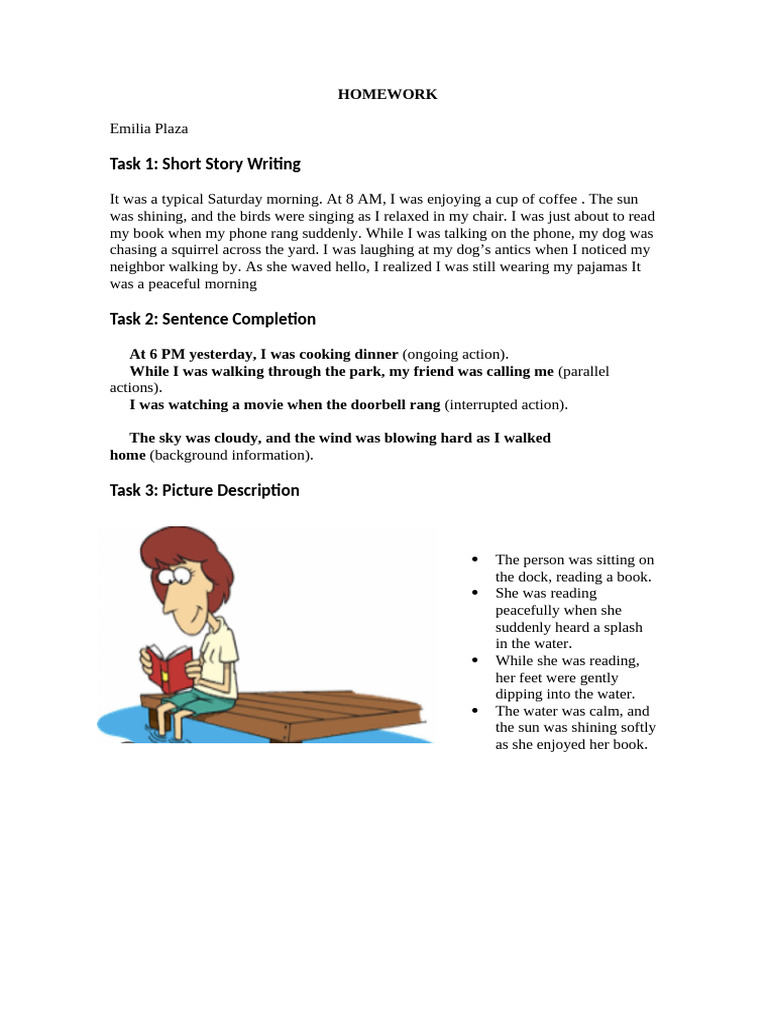 Task 1: Short Story Writing: Homework | PDF