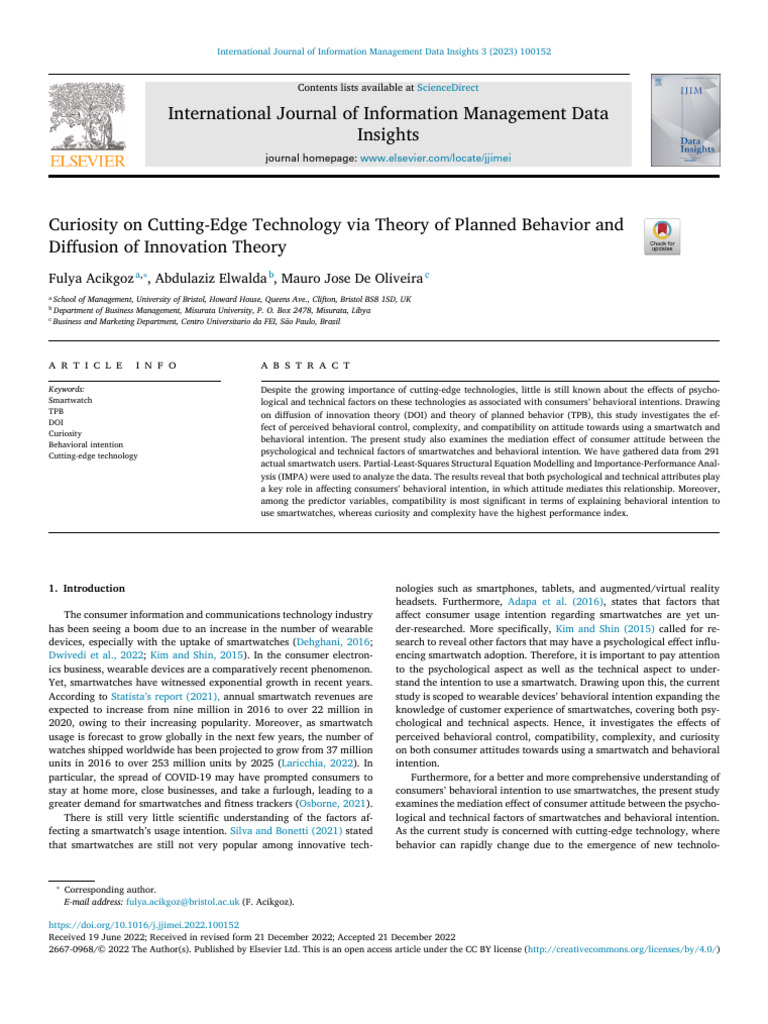 Curiosity On Cutting Edge Technology Via The - 2023 - International ...