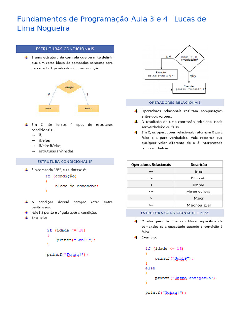 Aula 3 e 4 | PDF