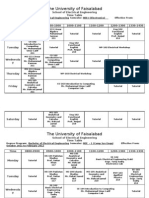 The University of Faisalabad: School of Electrical Engineering Time Table
