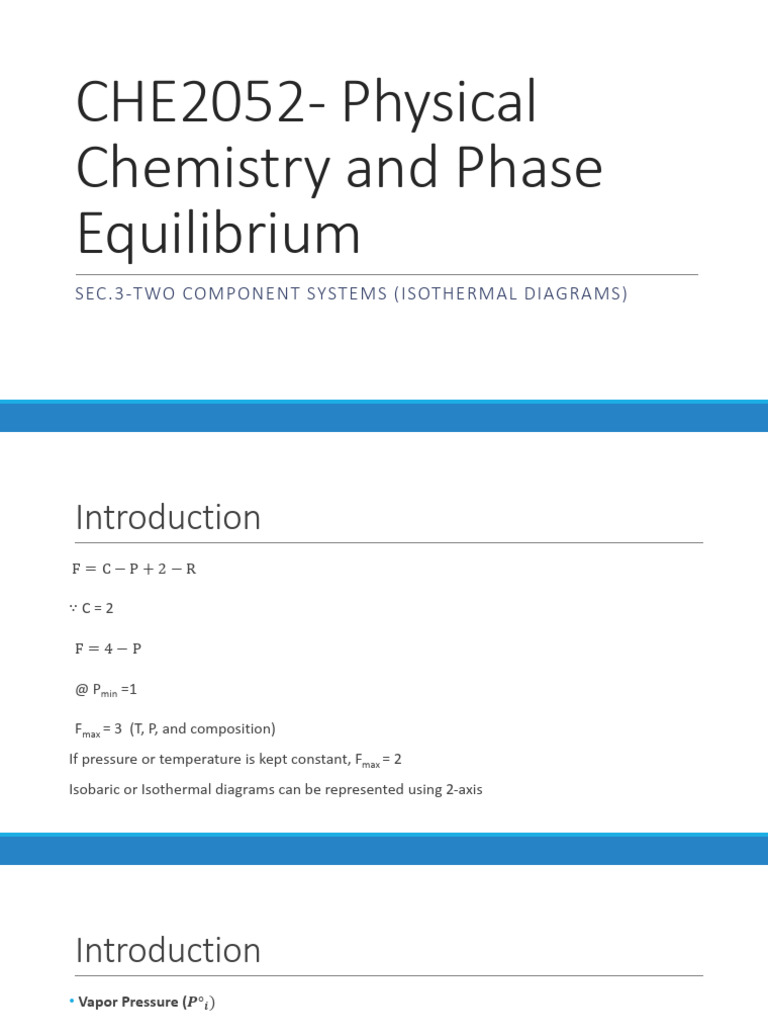 (PHS) Sec.3 - Two Component Systems (Isothermal) - Sec Slides | PDF