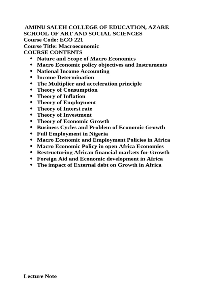 Eco 221 Macro Eco Material Pdf