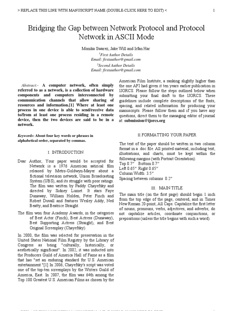 Network Protocols and Formatting Guide | PDF | Typography | Text