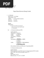 Tugas Dasar Konversi Energi Listrik