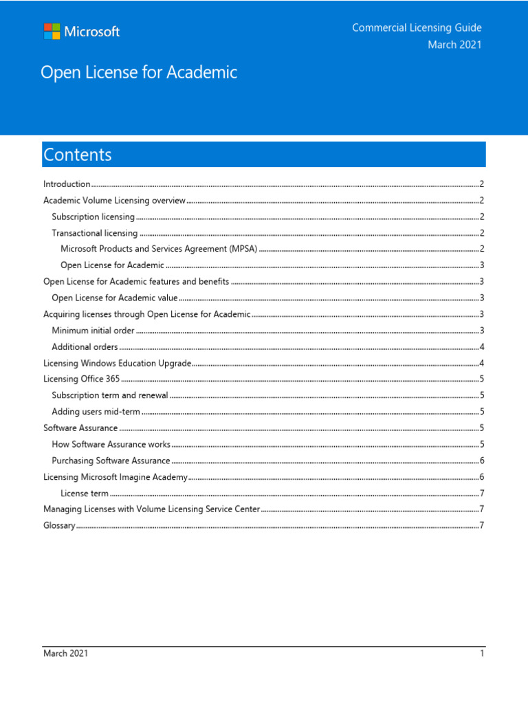 Open License For Academic VLGuide | PDF