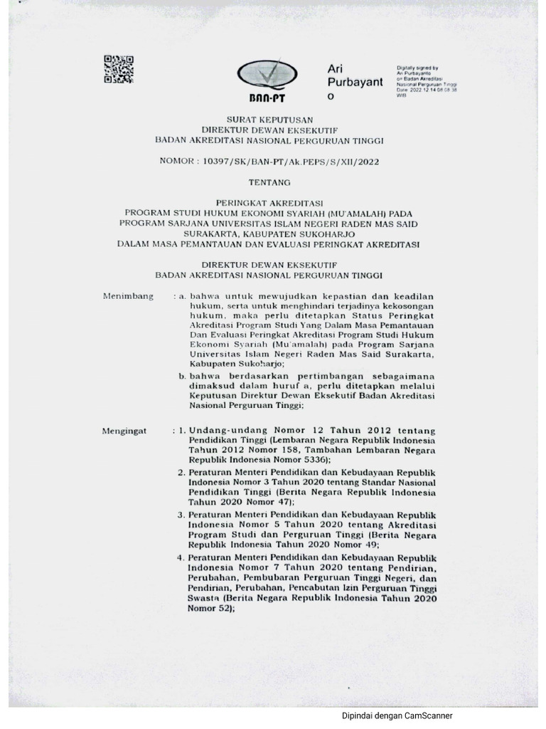 Akreditasi UIN RMS | PDF