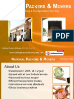 National Packers and Movers Haryana India